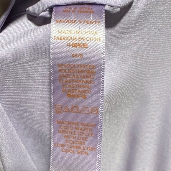 CLF Limited Edition Savage X Fenty Lilac Lavender Purple Satin Robe (No Belt) - Picture 8 of 8